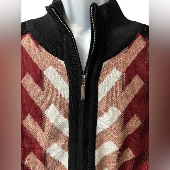 Michael Irvin 88 Vintage Full Zip Sweater Red Black Velvet Patches Mens Size XXL - Picture 3 of 8